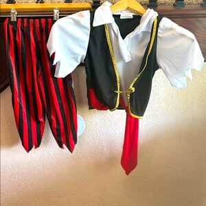 Pirate Costume for Kids - Black and Red Toddler Size For Dress Up or Halloween
